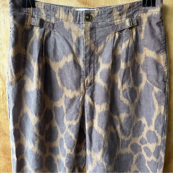 NWT Anthropologie Tamarind Giraffe Trouser Linen Blend Jogger NWT - Picture 6 of 16